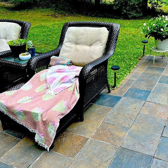 Organic Cotton Strawberry Wrap Travel Blanket Swim Sarong Hand Loom Weave NEW! - Picture 13 of 17